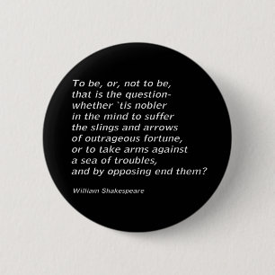 William Shakespeare`s `Hamlet` Button