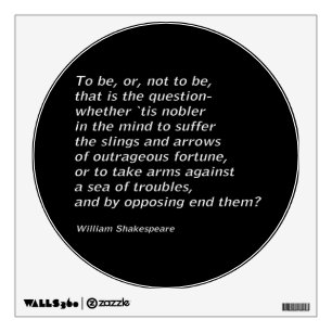 William Shakespeare`s `Hamlet` Wall Decal