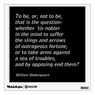 William Shakespeare`s `Hamlet` Wall Sticker