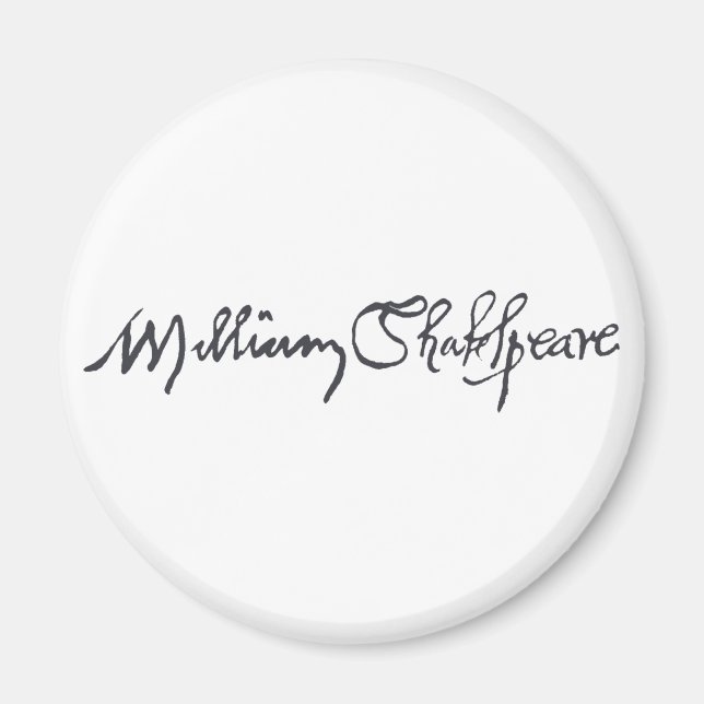 William Shakespeare Signature Magnet (Front)