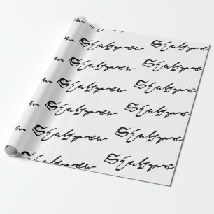 William Shakespeare signature Wrapping Paper