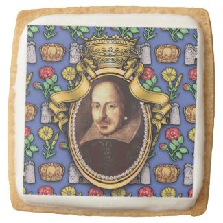 William Shakespeare Square Shortbread Cookie