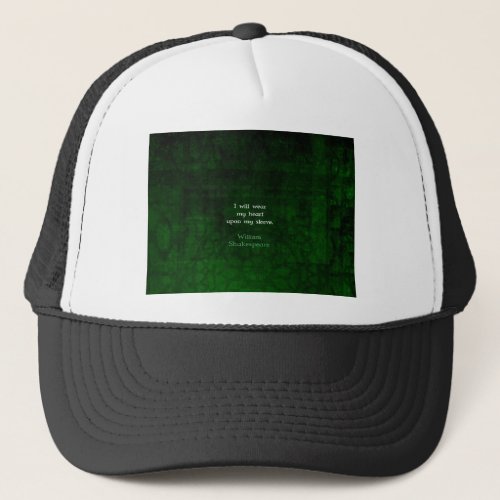 William Shakespeare Whimsical LOVE Quote Trucker Hat