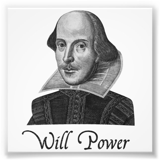 William Shakespeare Will Power Photo Print (Front)