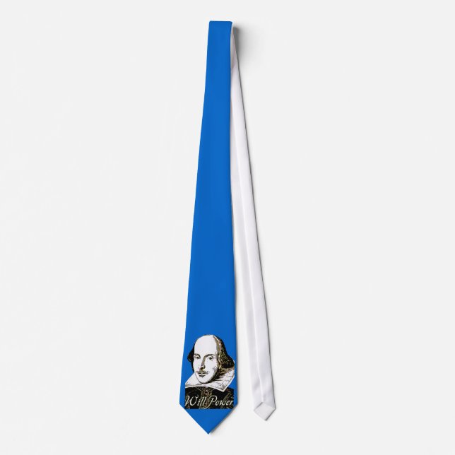 William Shakespeare Will Power T shirt Neck Tie (Front)
