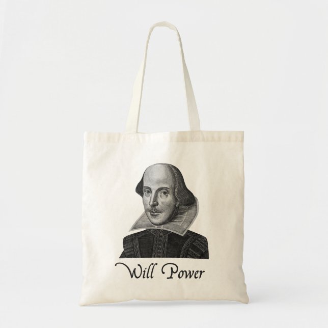 William Shakespeare Will Power Tote Bag (Front)