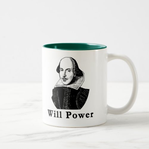 William Shakespeare WILL POWER Tshirts Two_Tone Coffee Mug
