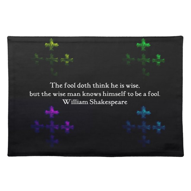 William Shakespeare Wisdom Quotation Saying Cloth Placemat (Front)