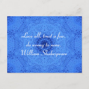 William Shakespeare Wisdom Quotation Saying Postcard