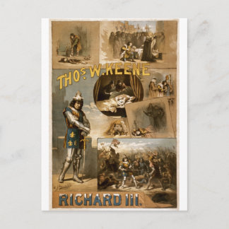 William Shakespeare's Richard III Advertising Postcard