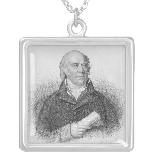 William Sharp, engraved by J. Thomson Silver Plated Necklace (Front)