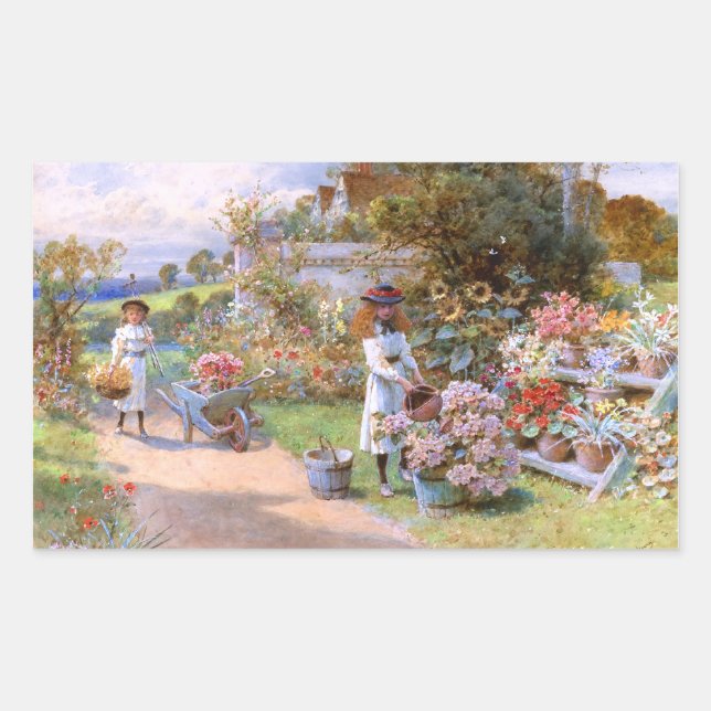 William Stephen Coleman: The Flower Garden Rectangular Sticker (Front)