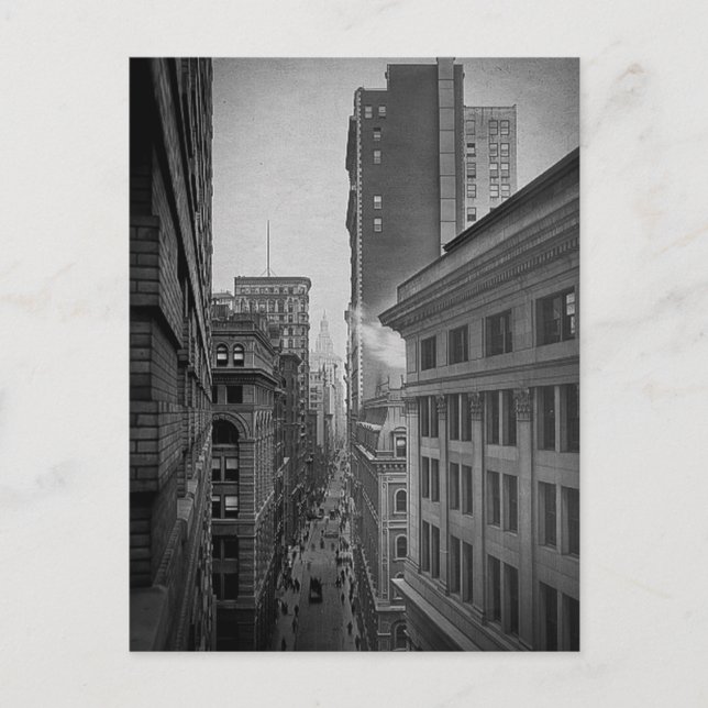 William Street North From Exchange Place New York Postcard (Front)