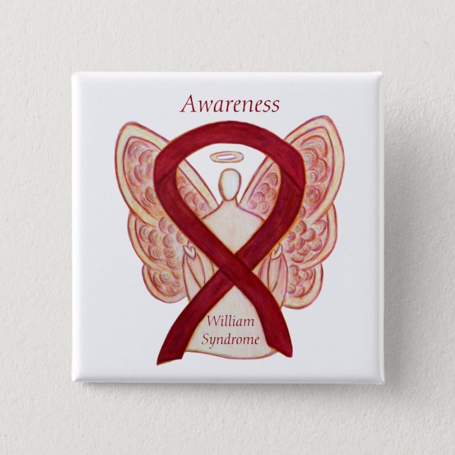 William Syndrome Angel Awareness Ribbon Pins (Front)