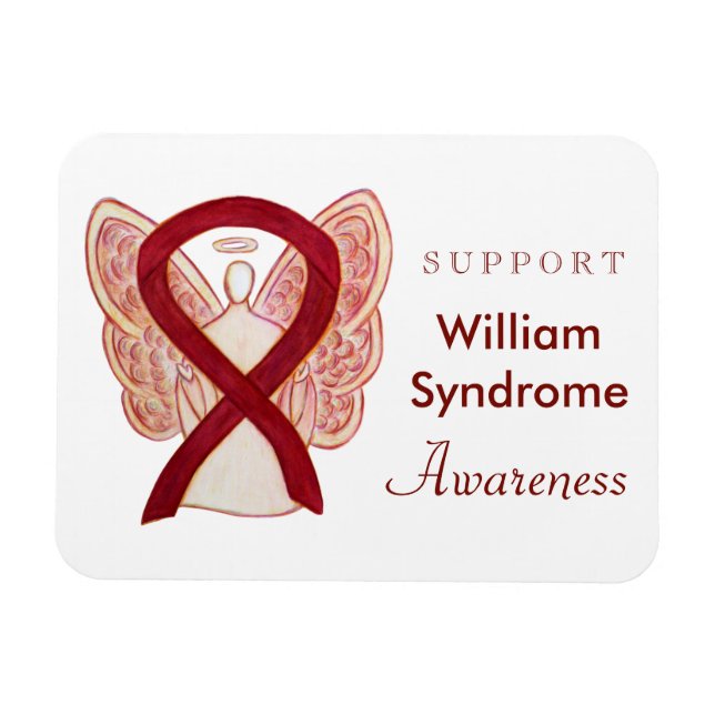 William Syndrome Awareness Ribbon Fridge Magnets (Horizontal)