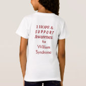 William Syndrome Burgundy Awareness Ribbon Shirt (Back)