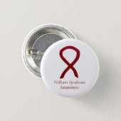 William Syndrome Custom Awareness Ribbon Pins (Front & Back)