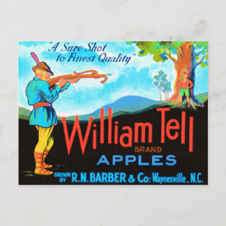 William Tell Apples Postcard