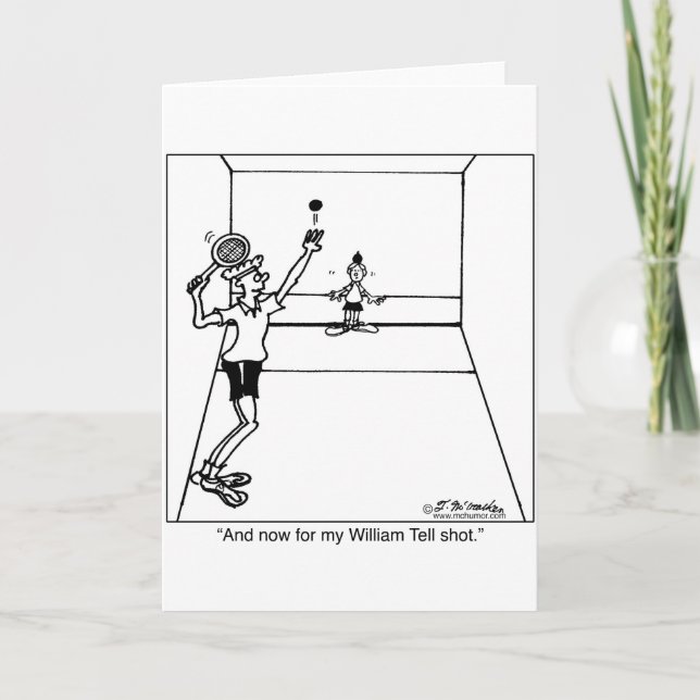 William Tell Racquetball Shot Card (Front)