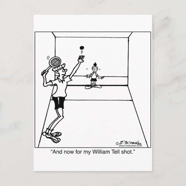 William Tell Racquetball Shot Postcard (Front)