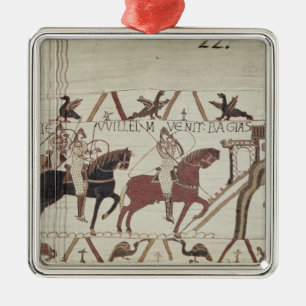 William the Conqueror arrives at Bayeux Metal Ornament