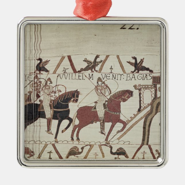 William the Conqueror  arrives at Bayeux Metal Ornament (Front)