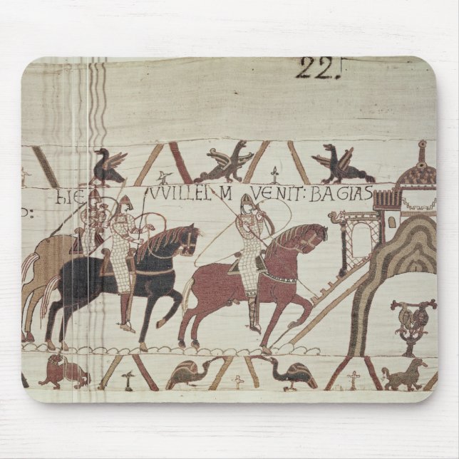 William the Conqueror  arrives at Bayeux Mouse Pad (Front)