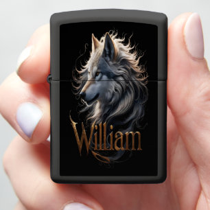 William The Wolf's Shadow Zippo Lighter