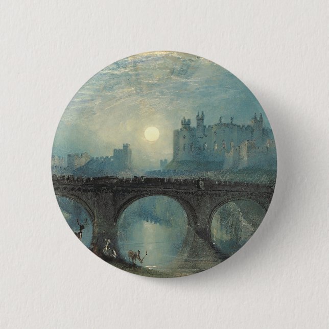 William Turner Alnwick Castle  Button (Front)
