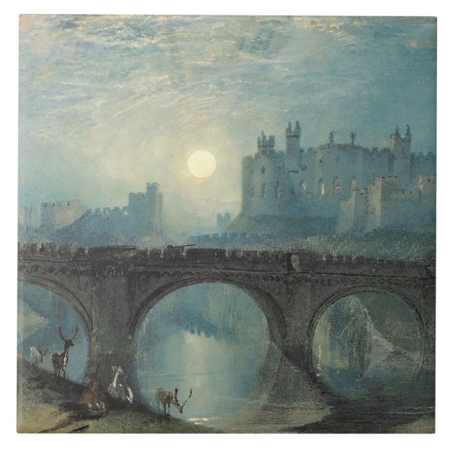 William Turner Alnwick Castle  Ceramic Tile (Front)