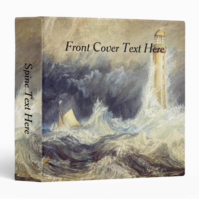 William Turner - Bell Rock Lighthouse 3 Ring Binder (Front/Spine)