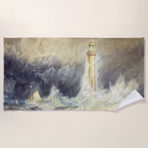 William Turner _ Bell Rock Lighthouse Beach Towel