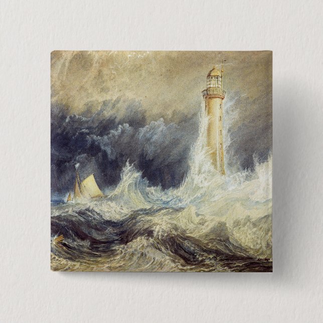 William Turner - Bell Rock Lighthouse Button (Front)