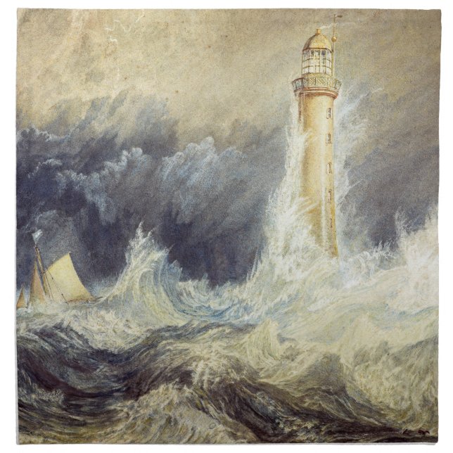William Turner - Bell Rock Lighthouse Cloth Napkin (Front)