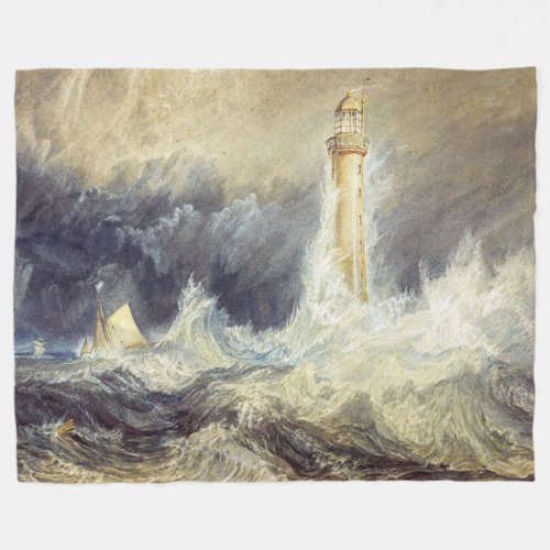 William Turner _ Bell Rock Lighthouse Fleece Blanket