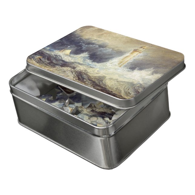 William Turner - Bell Rock Lighthouse Jigsaw Puzzle (Lid Open)