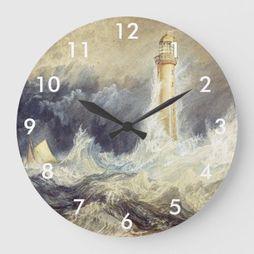 William Turner _ Bell Rock Lighthouse Large Clock