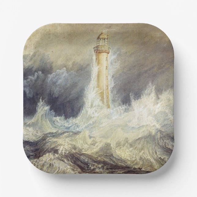 William Turner - Bell Rock Lighthouse Paper Plates (Front)