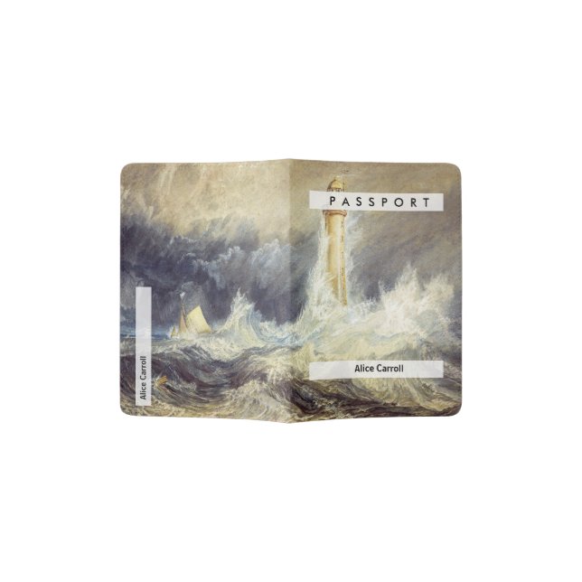 William Turner - Bell Rock Lighthouse Passport Holder (Opened)