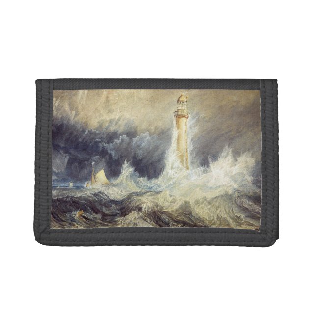 William Turner - Bell Rock Lighthouse Poster Trifold Wallet (Front)