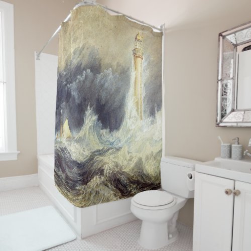 William Turner _ Bell Rock Lighthouse Shower Curtain