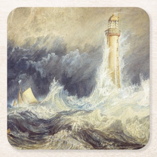 William Turner _ Bell Rock Lighthouse Square Paper Coaster