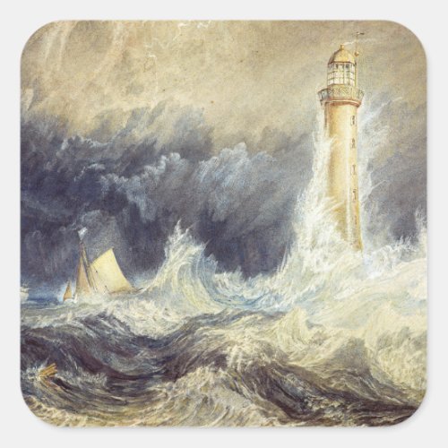 William Turner _ Bell Rock Lighthouse Square Sticker