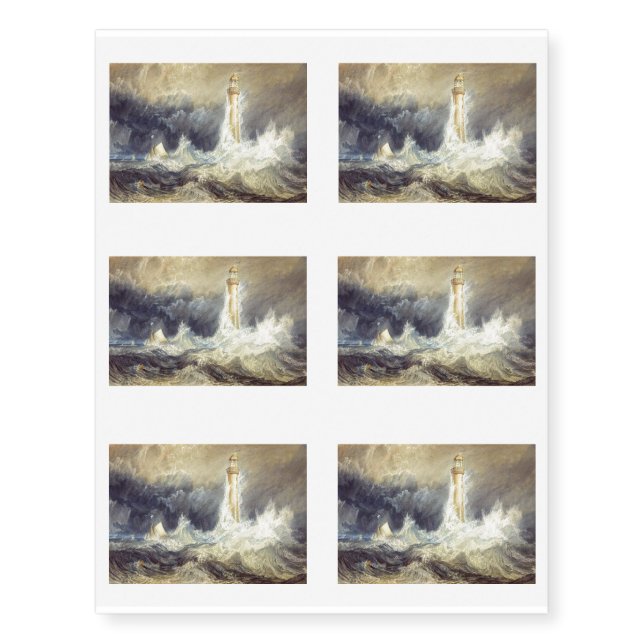 William Turner - Bell Rock Lighthouse Temporary Tattoos (Front)