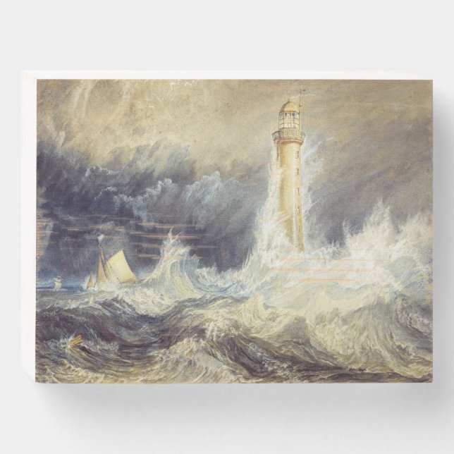 William Turner - Bell Rock Lighthouse Wooden Box Sign (Front Horizontal)