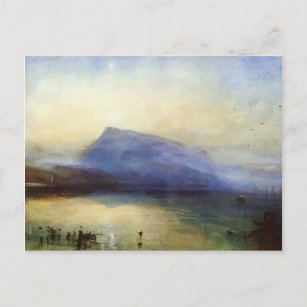 William Turner- Blue Rigi Lake of Lucerne Sunrise Postcard