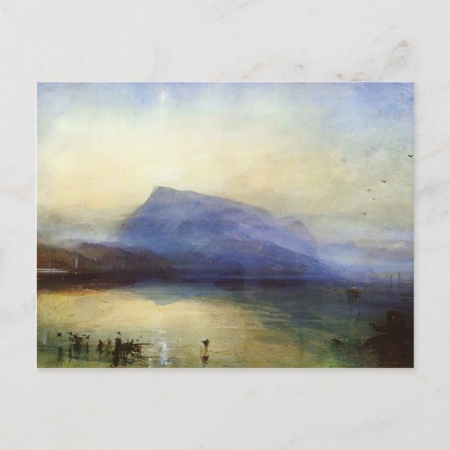 William Turner- Blue Rigi Lake of Lucerne Sunrise Postcard (Front)