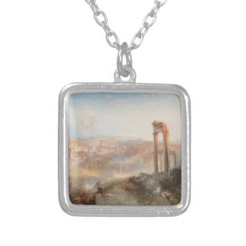 William Turner British _ Modern Rome_Campo Vaccino Silver Plated Necklace