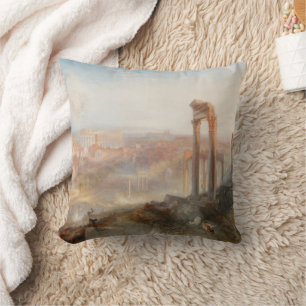 William Turner British - Modern Rome-Campo Vaccino Throw Pillow