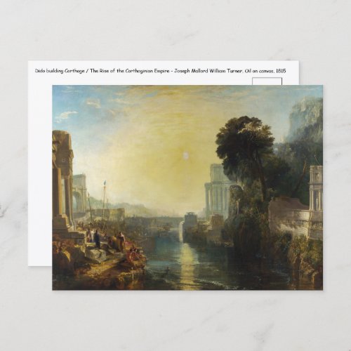 William Turner _ Dido building Carthage Postcard